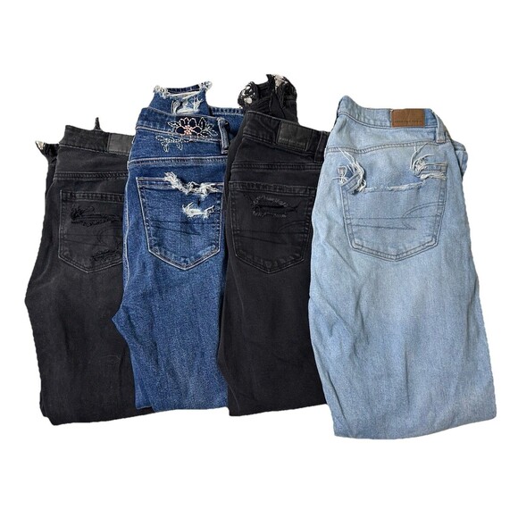 Lot Of 4 American Eagle Jeans Sizes 0 And 00 (lot 3) - Picture 1 of 15